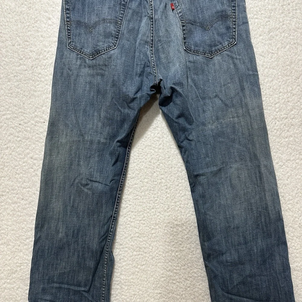 Levi's 505 Regular Fit Straight Leg Jeans Men's Blue Faded Denim‎ Size 34
